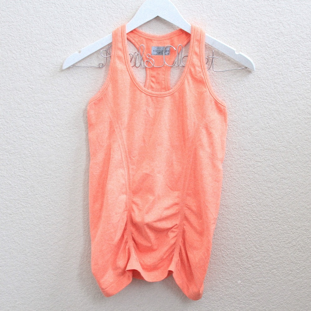 Athleta Neon Orange Fastest Track Tank Workout Top